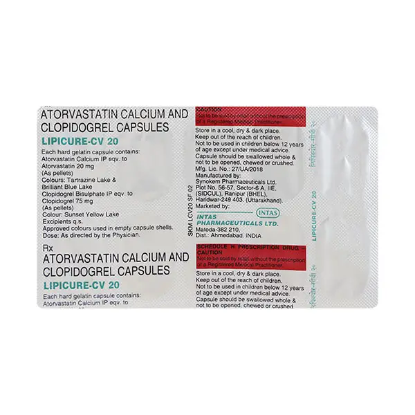 Lipicure CV 20mg/75mg Capsule